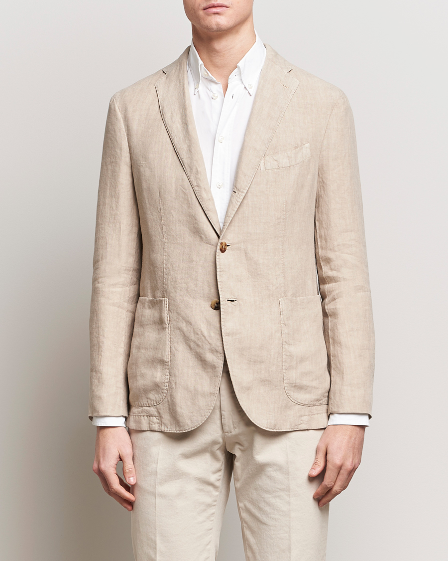 Herre | Afdelinger | Boglioli | K Jacket Linen Blazer Light Beige