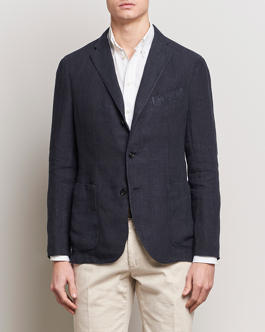 Herre | Blazere & jakker | Boglioli | K Jacket Linen Blazer Navy