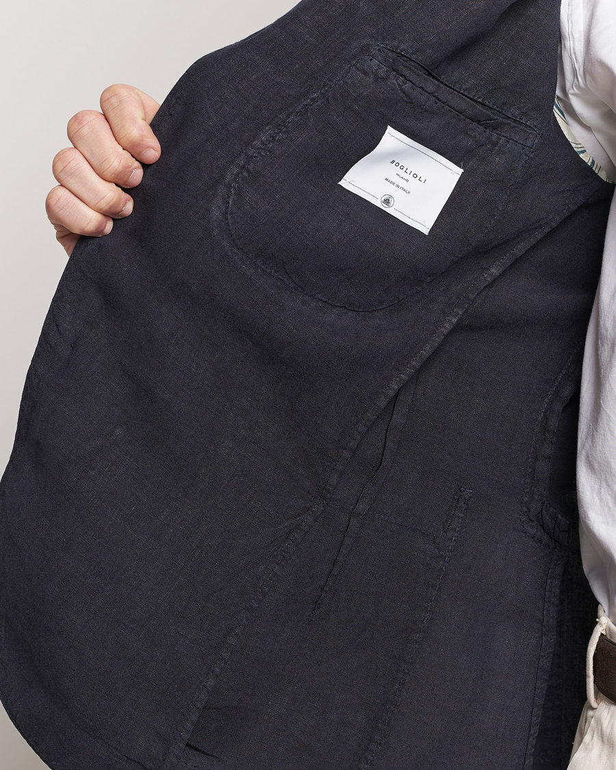 Herre | Blazere & jakker | Boglioli | K Jacket Linen Blazer Navy