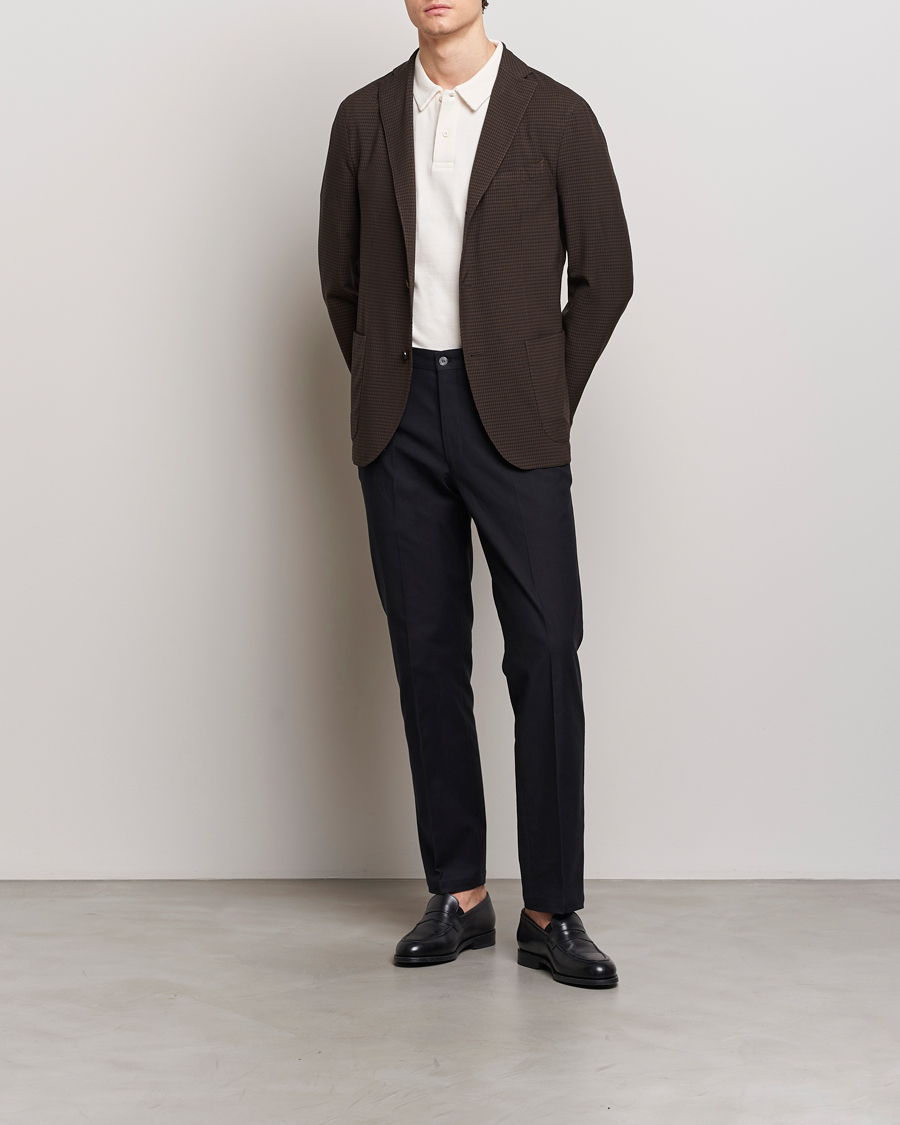 Herre | Blazere & jakker | Boglioli | K Jacket Check Wool Blazer Dark Brown
