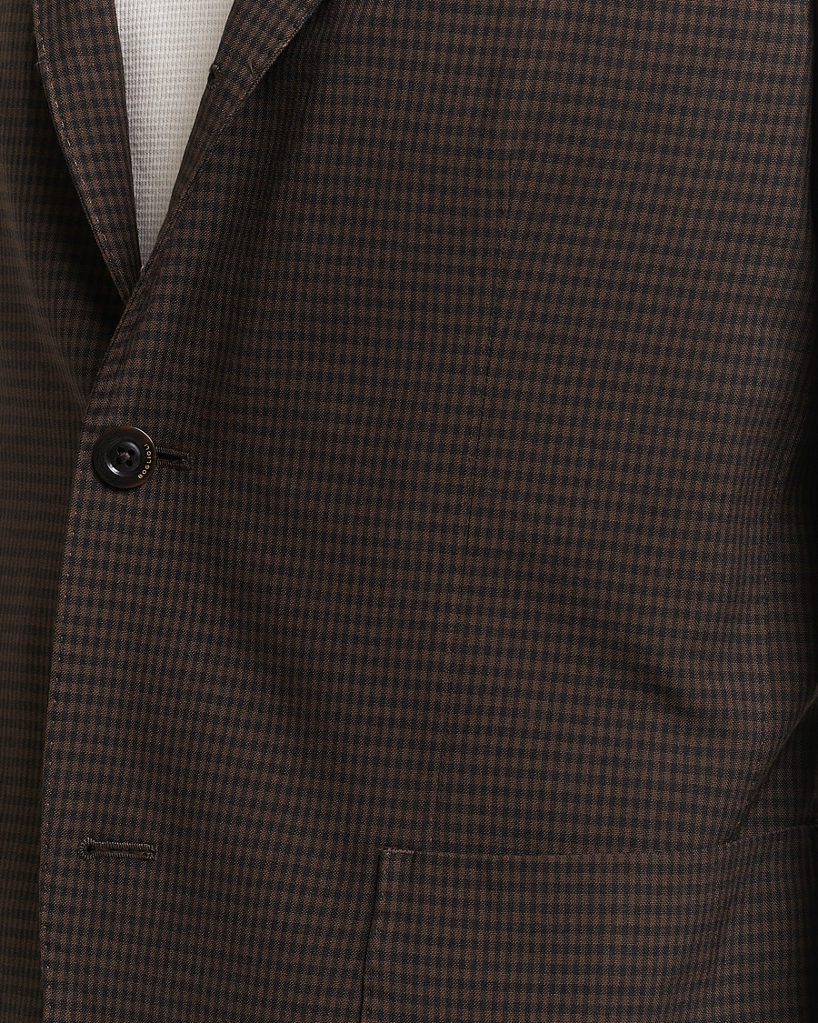 Herre | Blazere & jakker | Boglioli | K Jacket Check Wool Blazer Dark Brown
