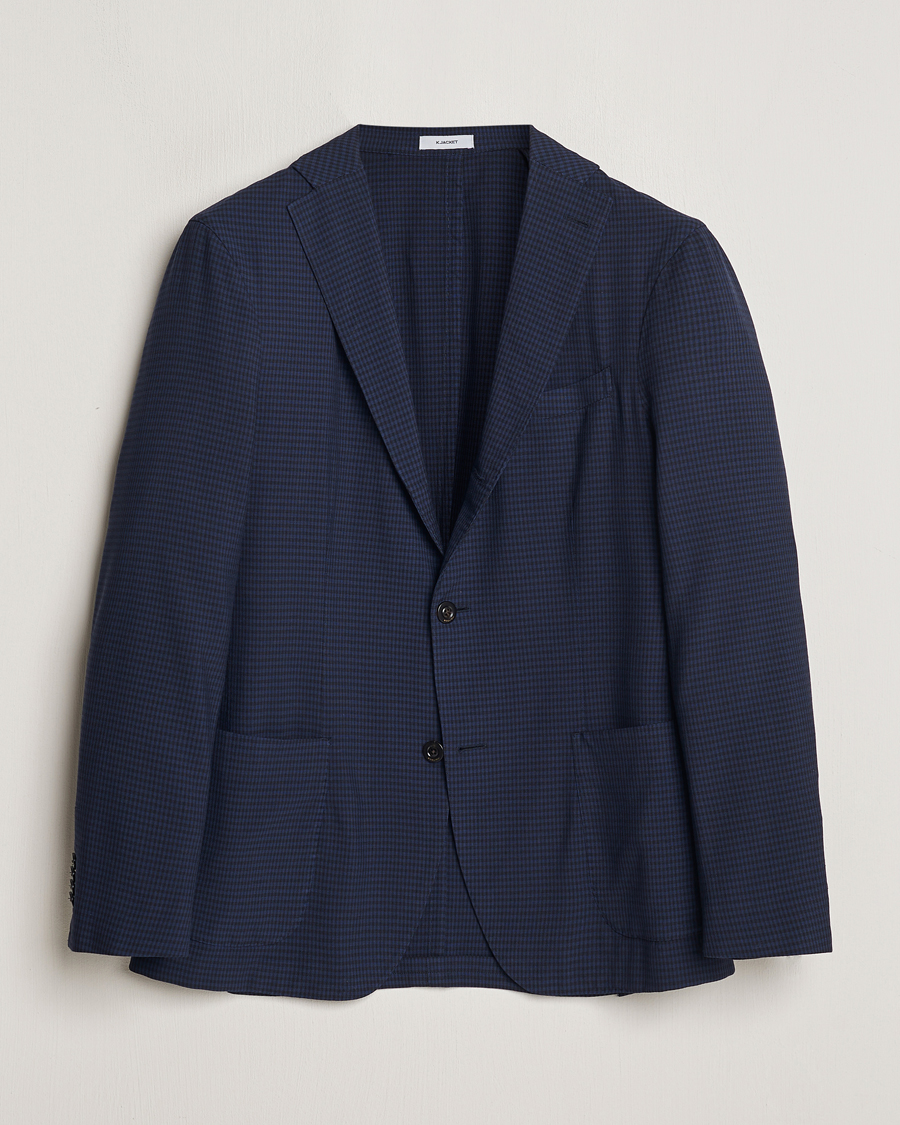 Herre | Blazere & jakker | Boglioli | K Jacket Check Wool Blazer Navy