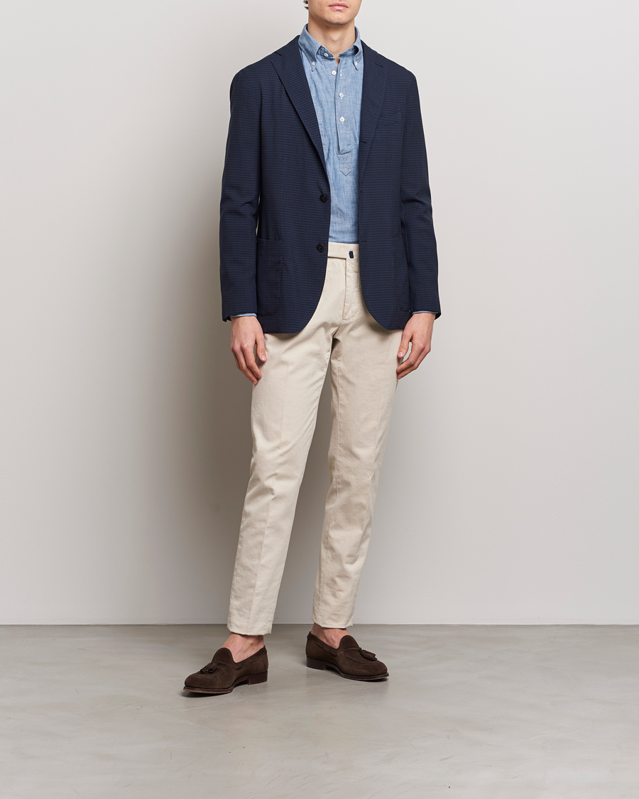 Herre | Blazere & jakker | Boglioli | K Jacket Check Wool Blazer Navy