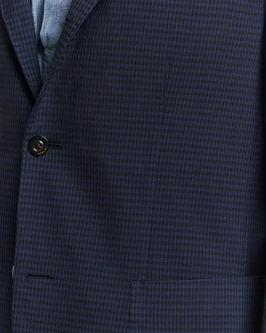 Herre | Blazere & jakker | Boglioli | K Jacket Check Wool Blazer Navy