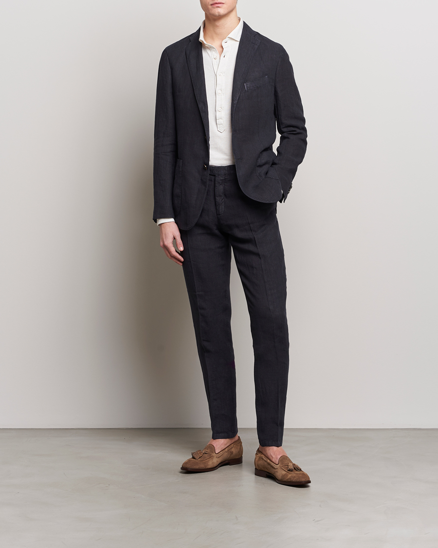 Herr |  | Boglioli | K Jacket Linen Suit Navy