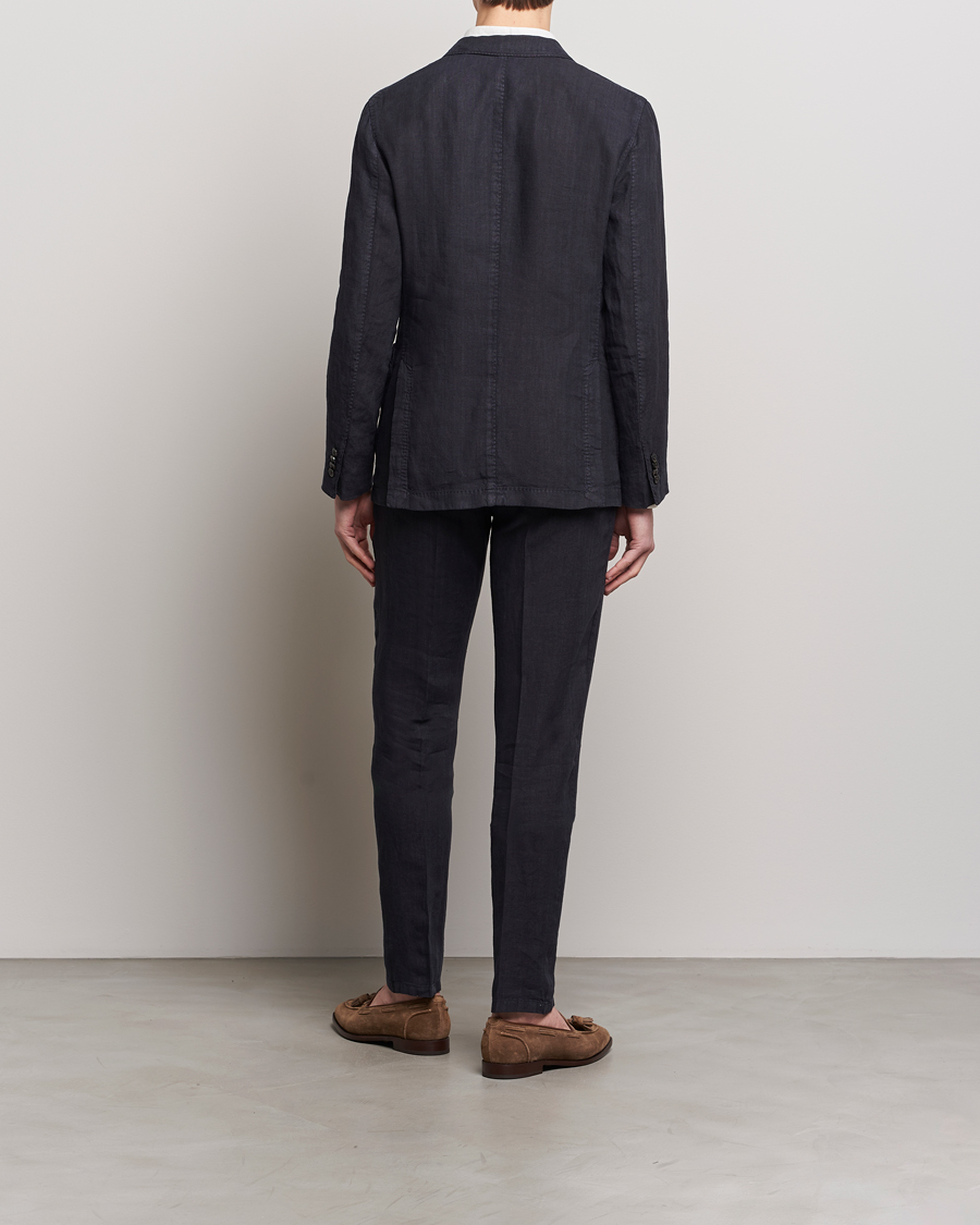 Herre | Todelte jakkesæt | Boglioli | K Jacket Linen Suit Navy