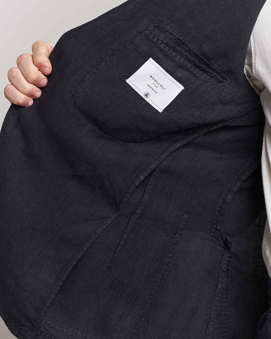 Herre | Jakkesæt | Boglioli | K Jacket Linen Suit Navy