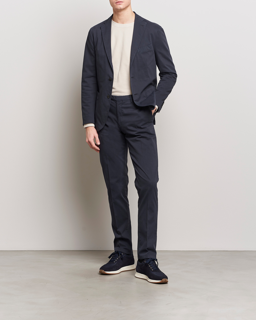 Herre | Tøj | Boglioli | K Jacket Cotton Stretch Suit Navy