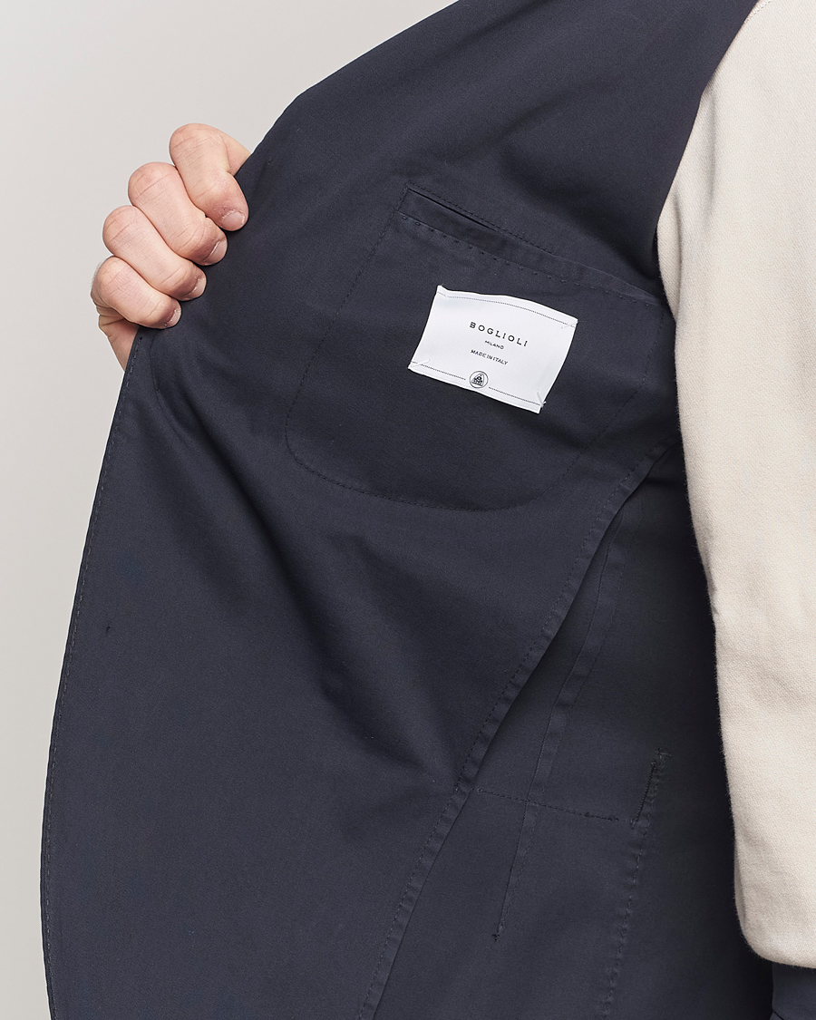 Herre | Jakkesæt | Boglioli | K Jacket Cotton Stretch Suit Navy
