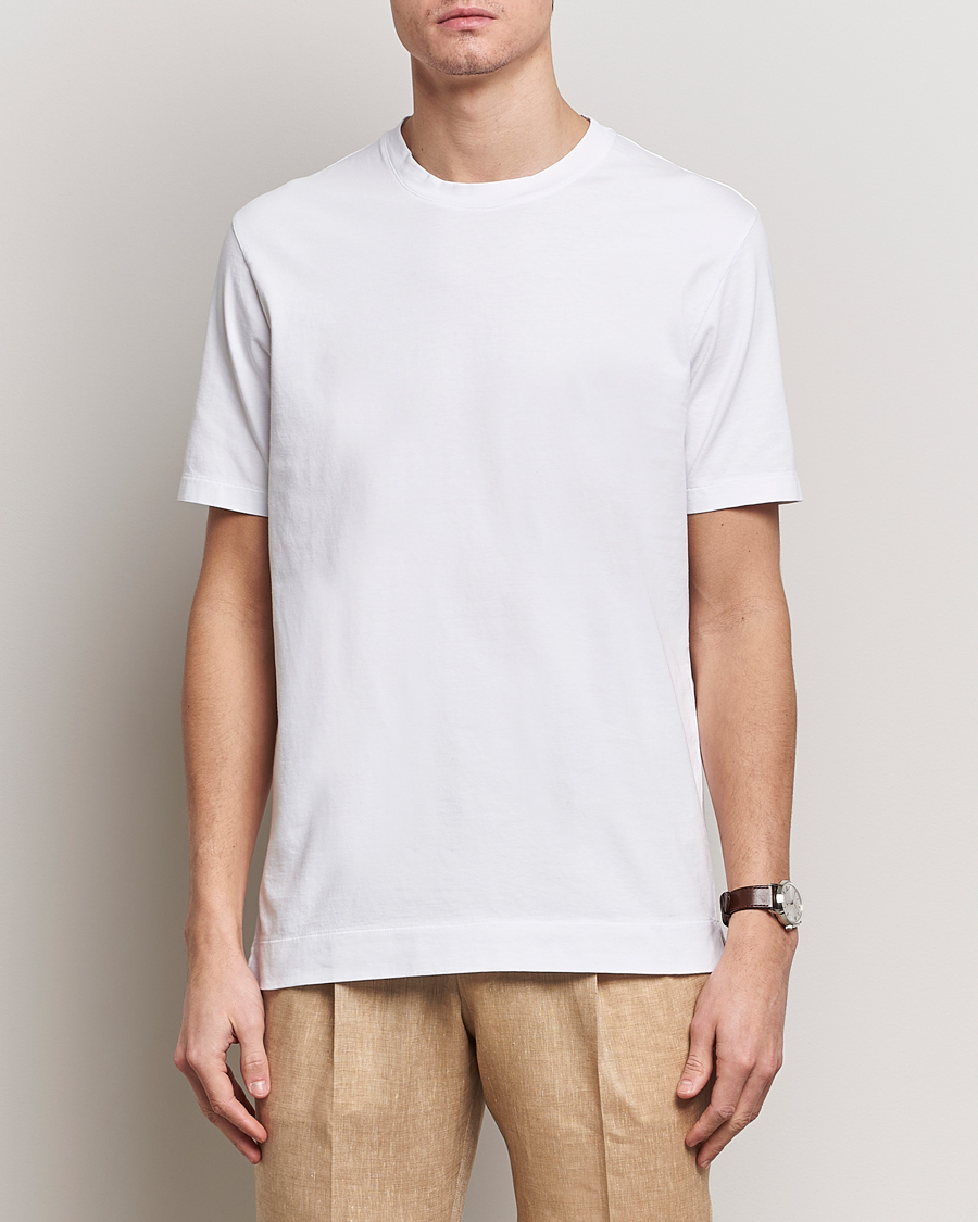 Herre | Afdelinger | Boglioli | Garment Dyed T-Shirt White