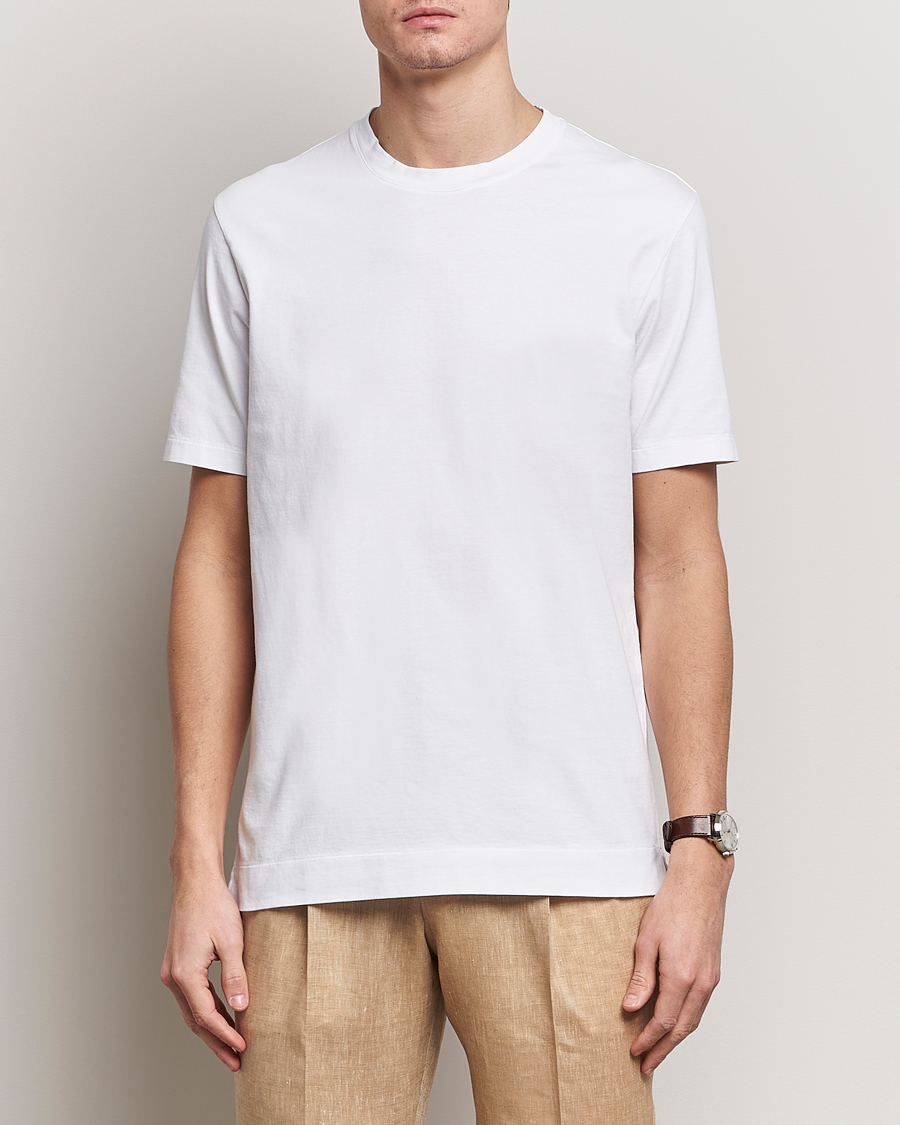 Herre | Stilsegment Formel | Boglioli | Garment Dyed T-Shirt White