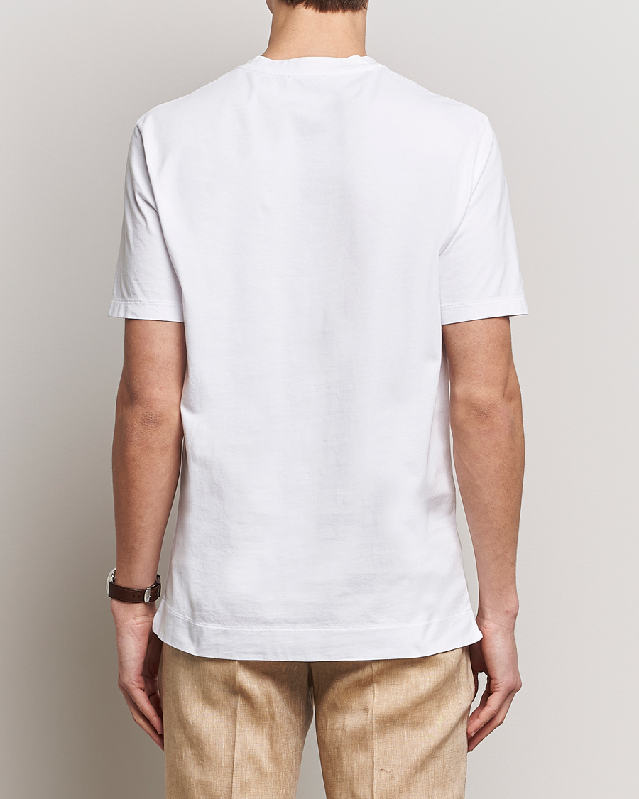 Herre | T-Shirts | Boglioli | Garment Dyed T-Shirt White