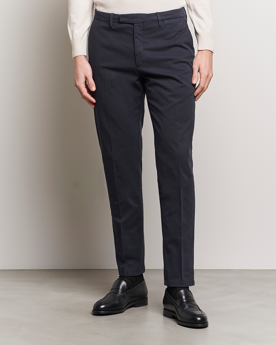 Herre | Bukser | Boglioli | Cotton Stretch Chinos Navy