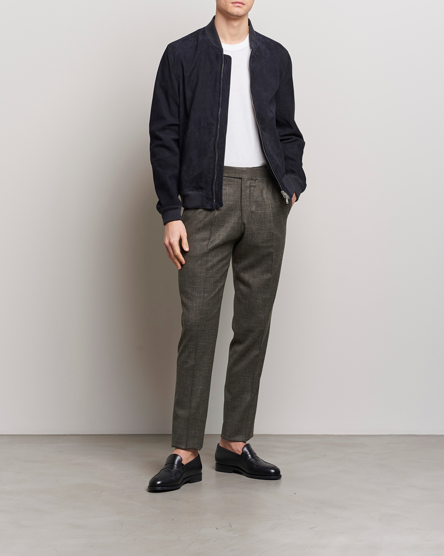 Herre | Bukser | PT01 | Gentleman Fit Wool/Silk Trousers Dark Brown
