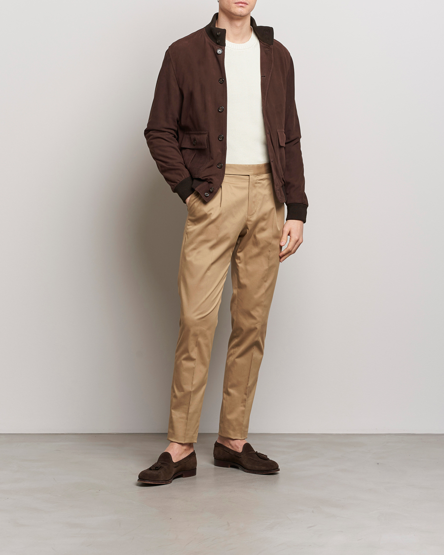 Herre | Bukser | PT01 | Gentleman Fit Cotton/Stretch Chinos Beige