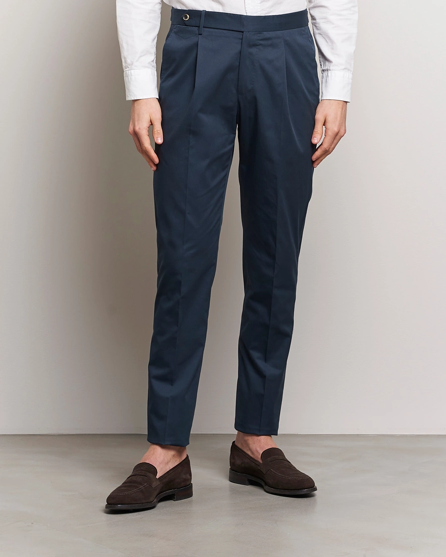 Herre | Tøj | PT01 | Gentleman Fit Cotton/Stretch Chinos Navy