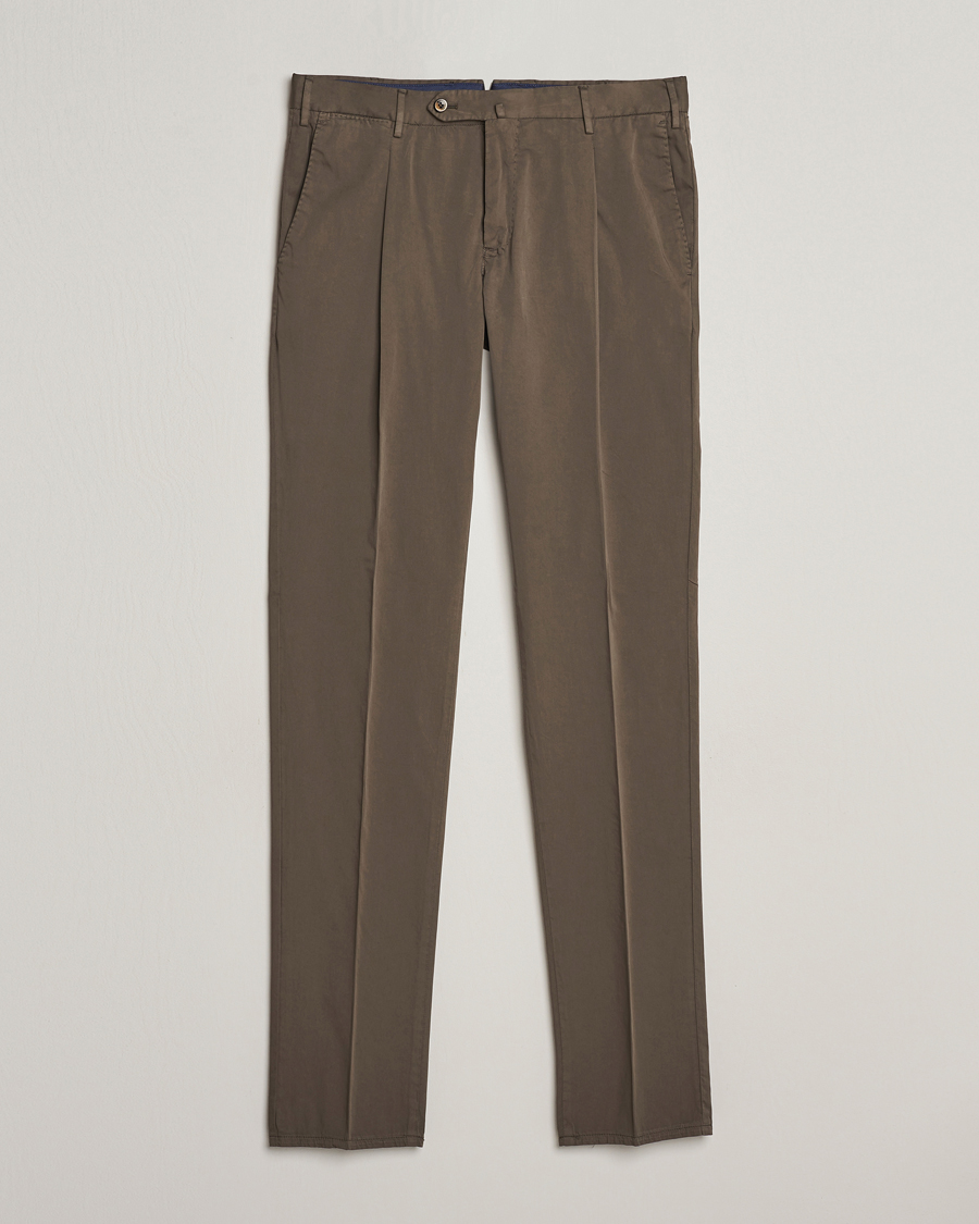 Herre | Bukser | PT01 | Slim Fit Garment Dyed Stretch Chinos Dark Brown