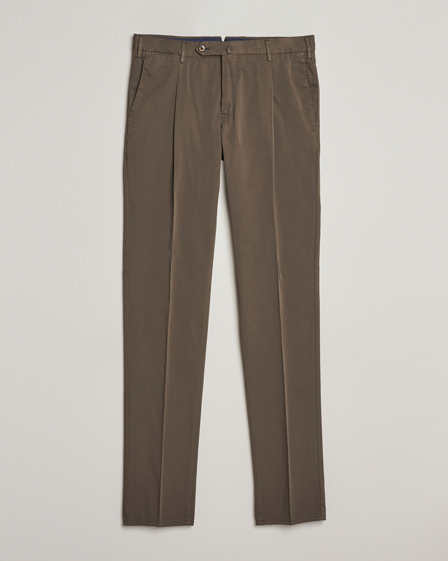 Herr |  | PT01 | Slim Fit Garment Dyed Stretch Chinos Dark Brown