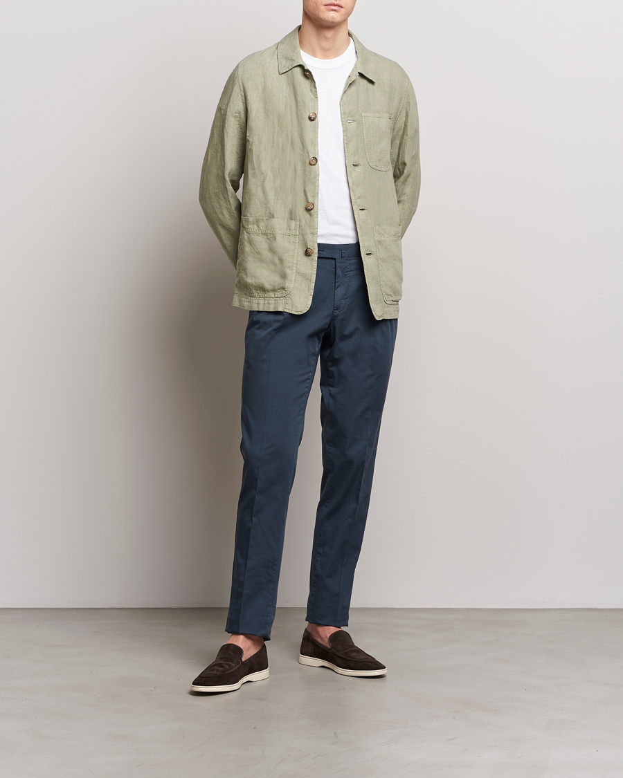 Herre | Bukser | PT01 | Slim Fit Garment Dyed Stretch Chinos Navy