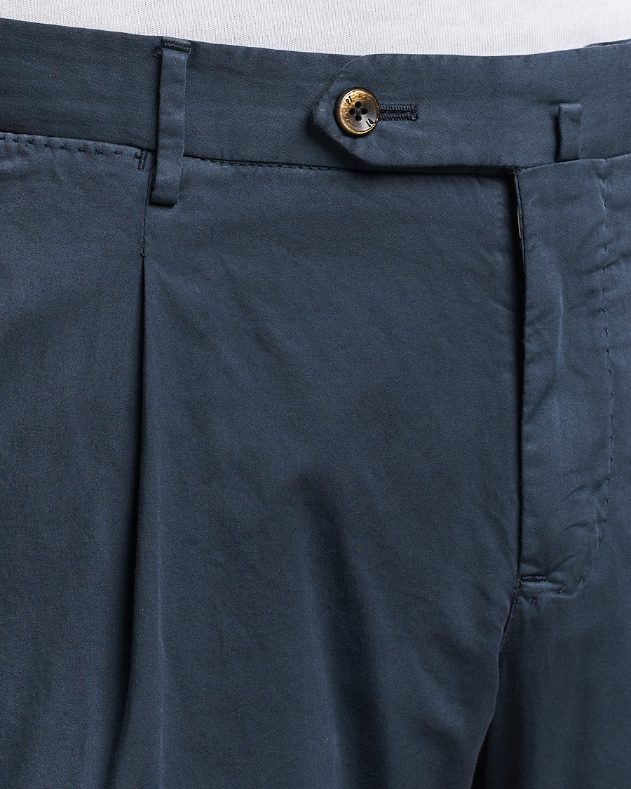 Herre | Bukser | PT01 | Slim Fit Garment Dyed Stretch Chinos Navy