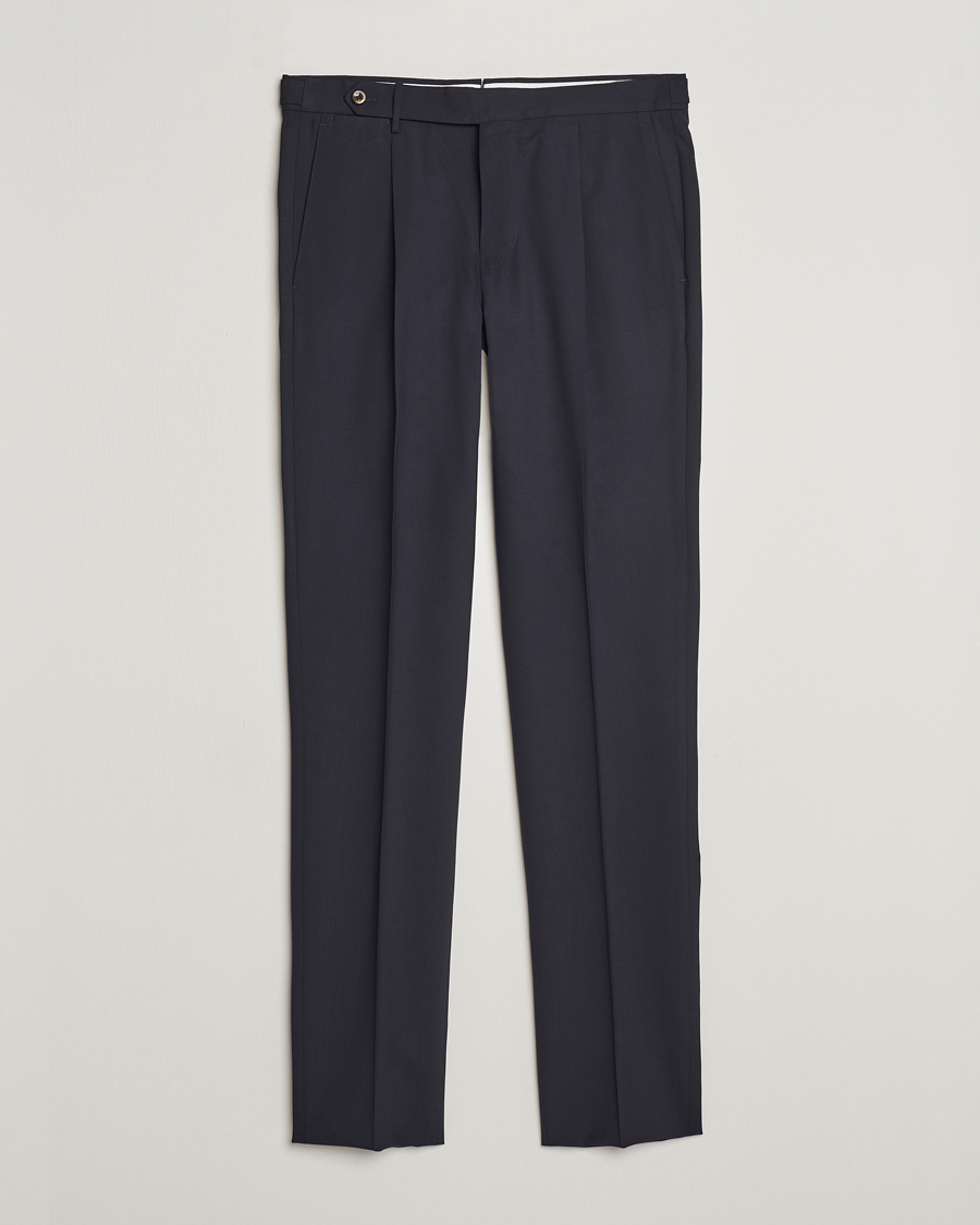 Herr |  | PT01 | Gentleman Fit Wool Stretch Trousers Navy