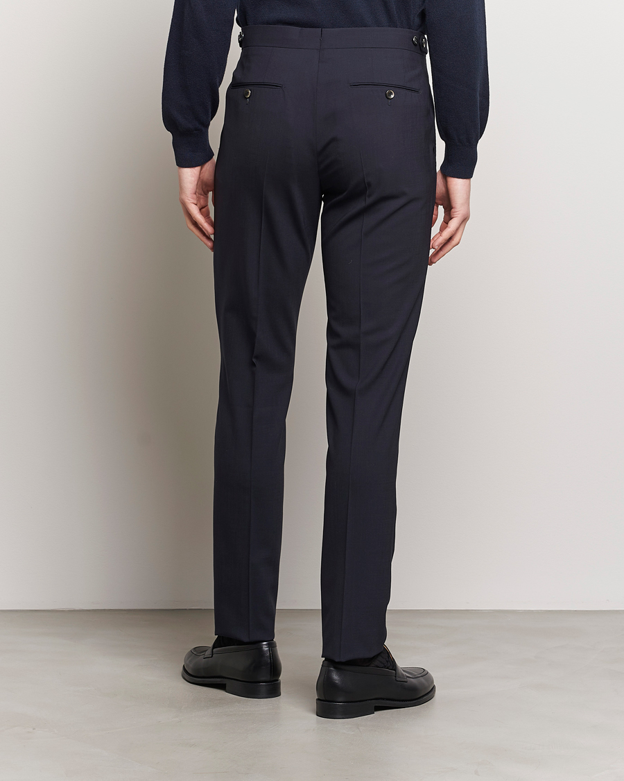 Herre | Bukser | PT01 | Gentleman Fit Wool Stretch Trousers Navy