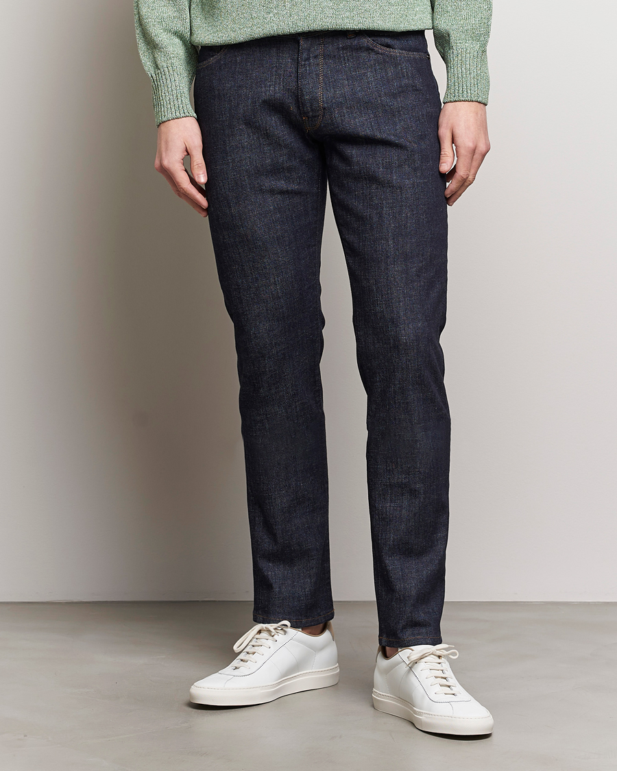 Herre | Italian Department | PT01 | Slim Fit Stretch Jeans Dark Indigo