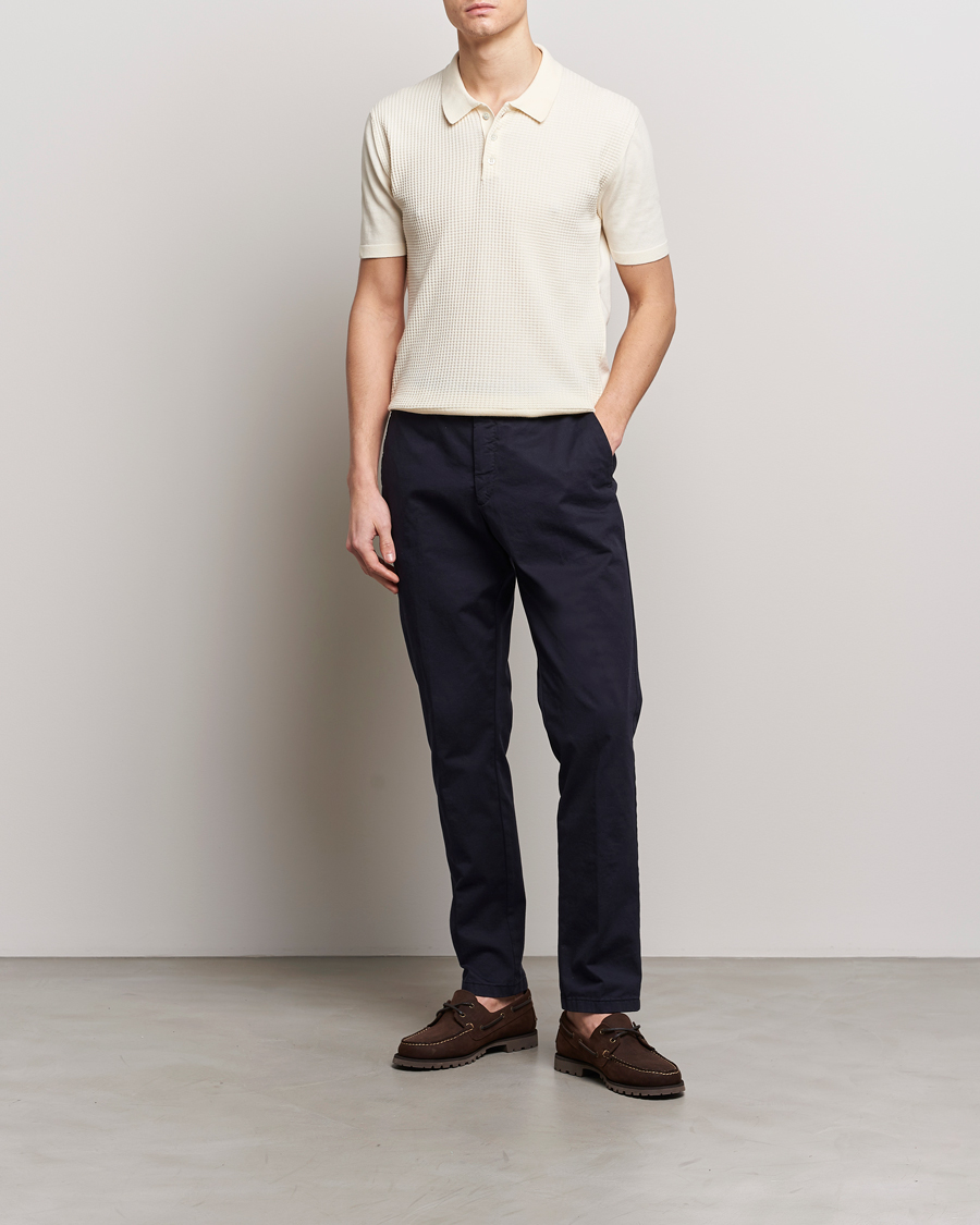 Herre | Polotrøjer | Baracuta | Waffle Knitted Polo Ivory