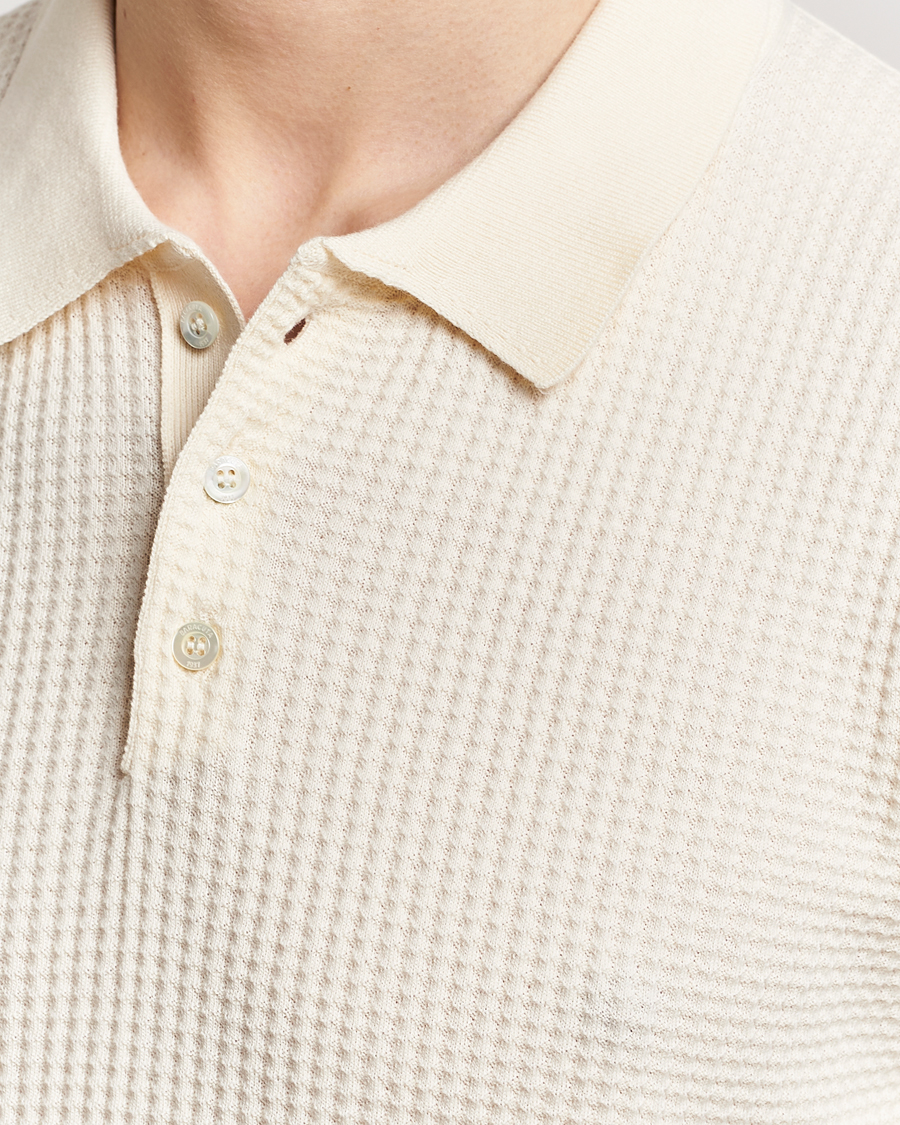 Herre | Polotrøjer | Baracuta | Waffle Knitted Polo Ivory
