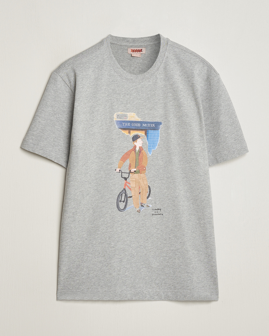 Herre |  | Baracuta | Slowboy Arlington Cotton T-Shirt Grey Melange