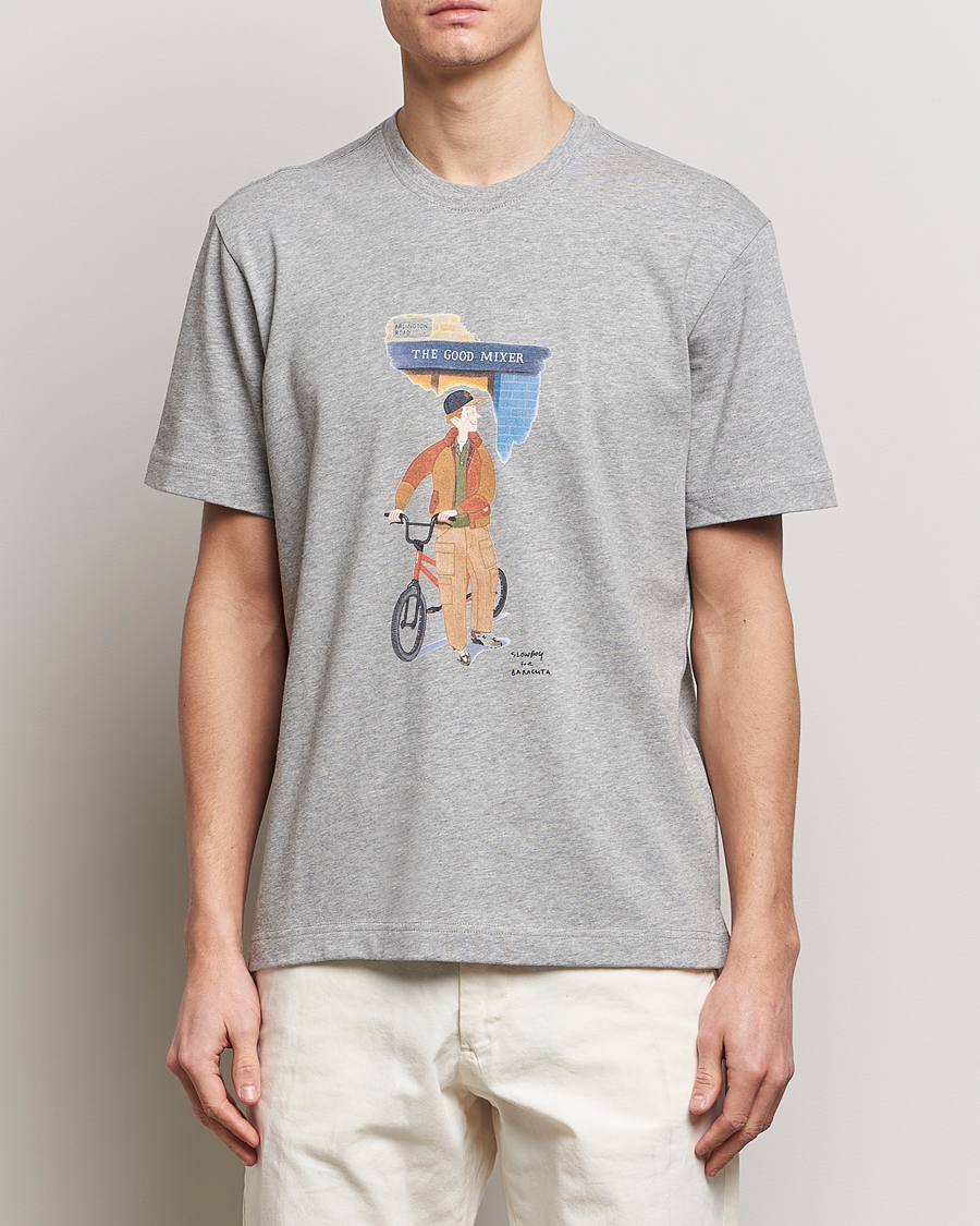 Herre |  | Baracuta | Slowboy Arlington Cotton T-Shirt Grey Melange