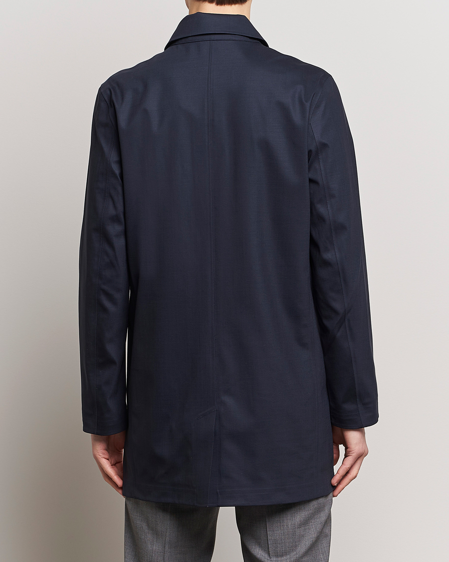 Herre | Jakker | UBR | Sky Fall Savile Waterproof Wool Coat Dark Navy