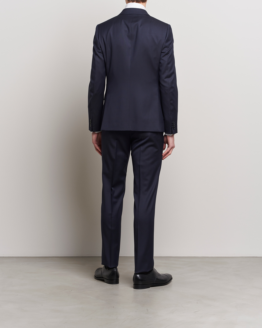 Herre | Zegna | Zegna | Tailored Wool Striped Suit Navy