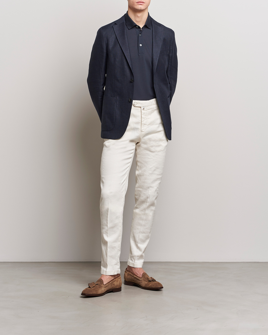 Herre | Blazere & jakker | Zegna | Unconstructed Linen Blend Blazer Navy