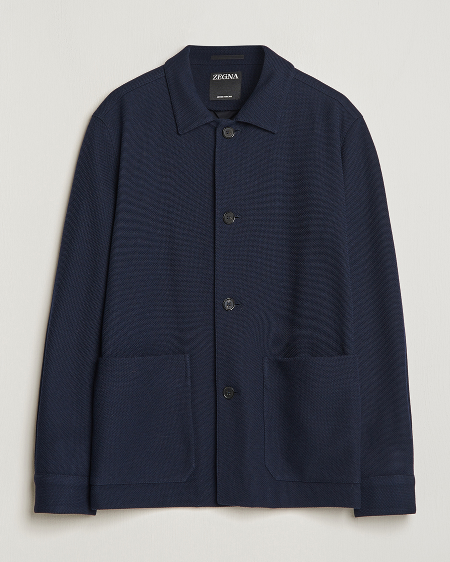 Herre |  | Zegna | Wool Chore Jacket Navy