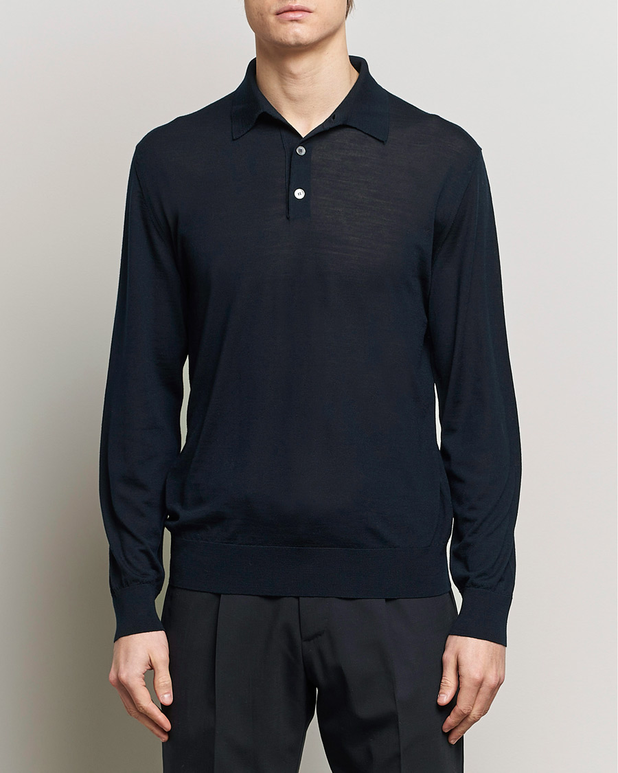 Herre | Trøjer | Zegna | High Performance Wool Polo Navy