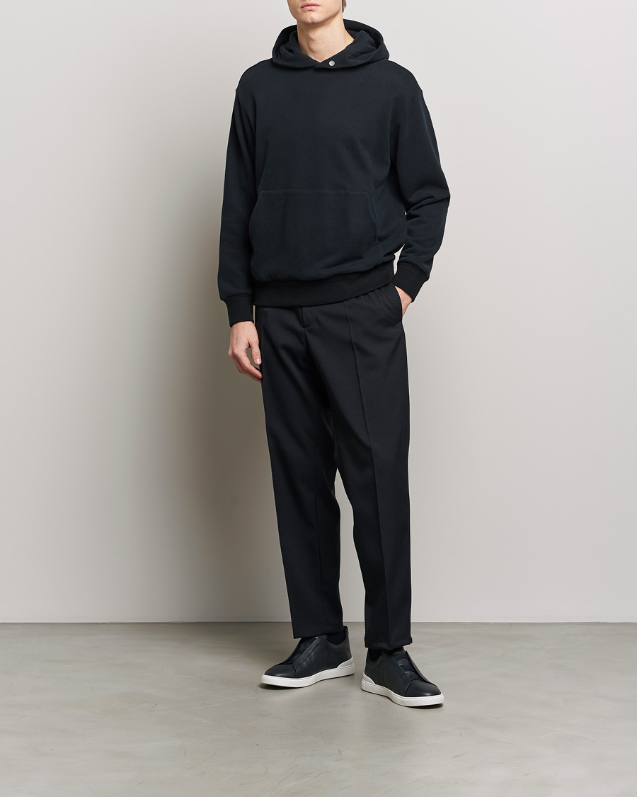 Herre | Trøjer | Zegna | Cotton/Cashmere Hoodie Black