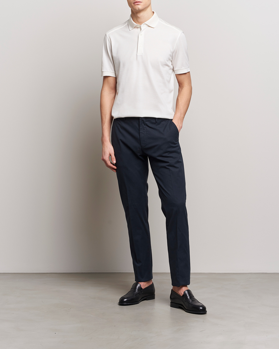 Herre | Bukser | Zegna | Premium Cotton Chinos Navy