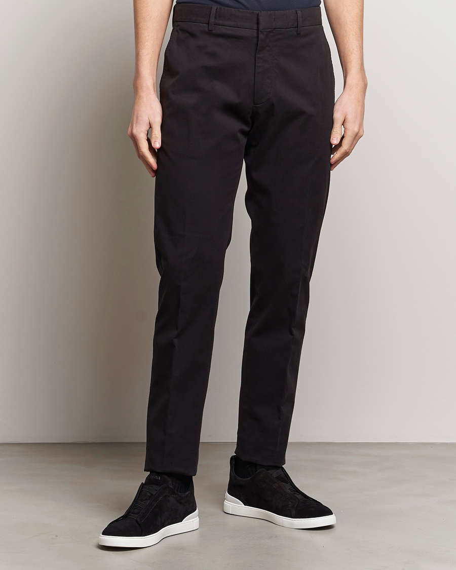 Herre | Tøj | Zegna | Premium Cotton Chinos Black