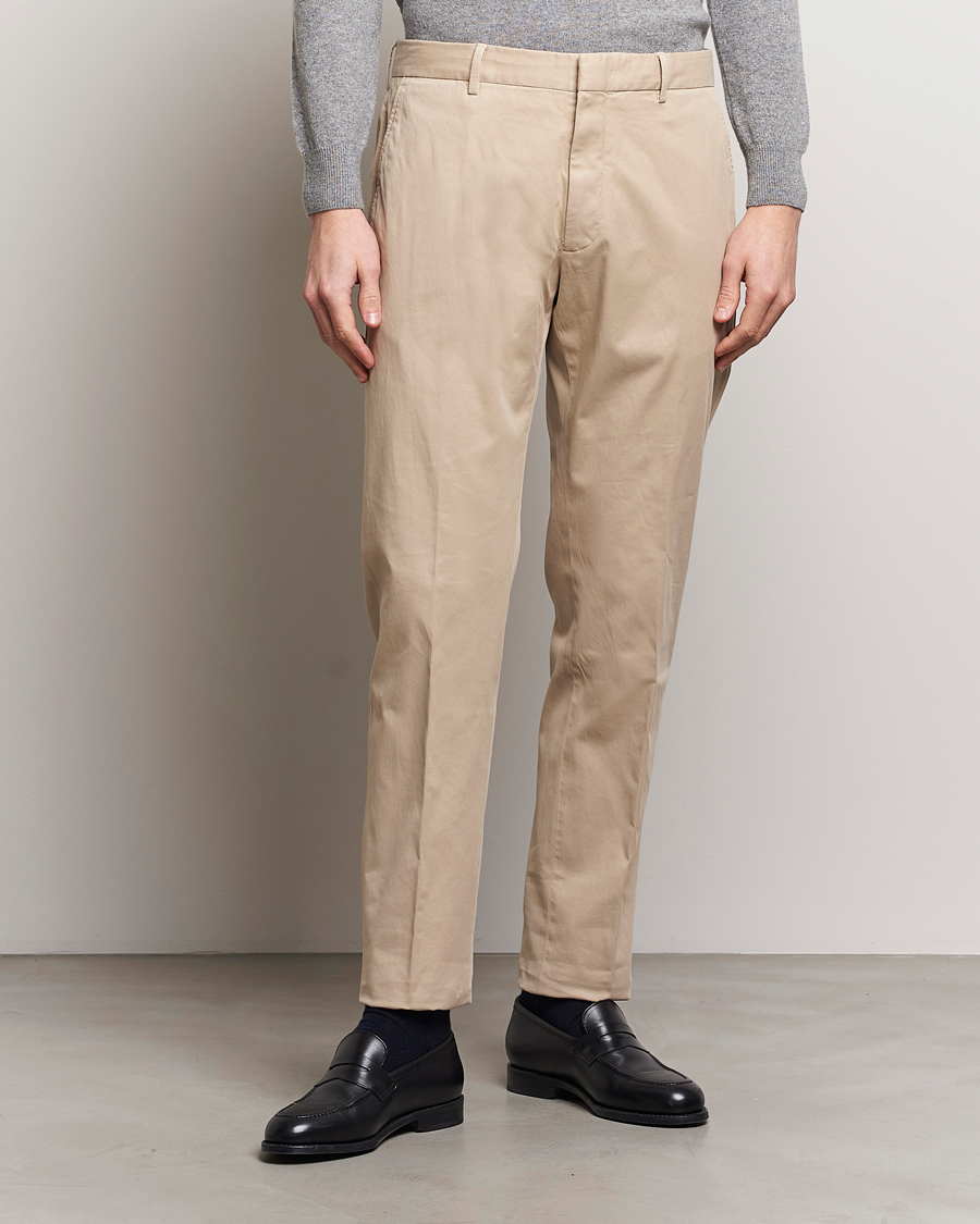 Herre | Afdelinger | Zegna | Premium Cotton Chinos Beige