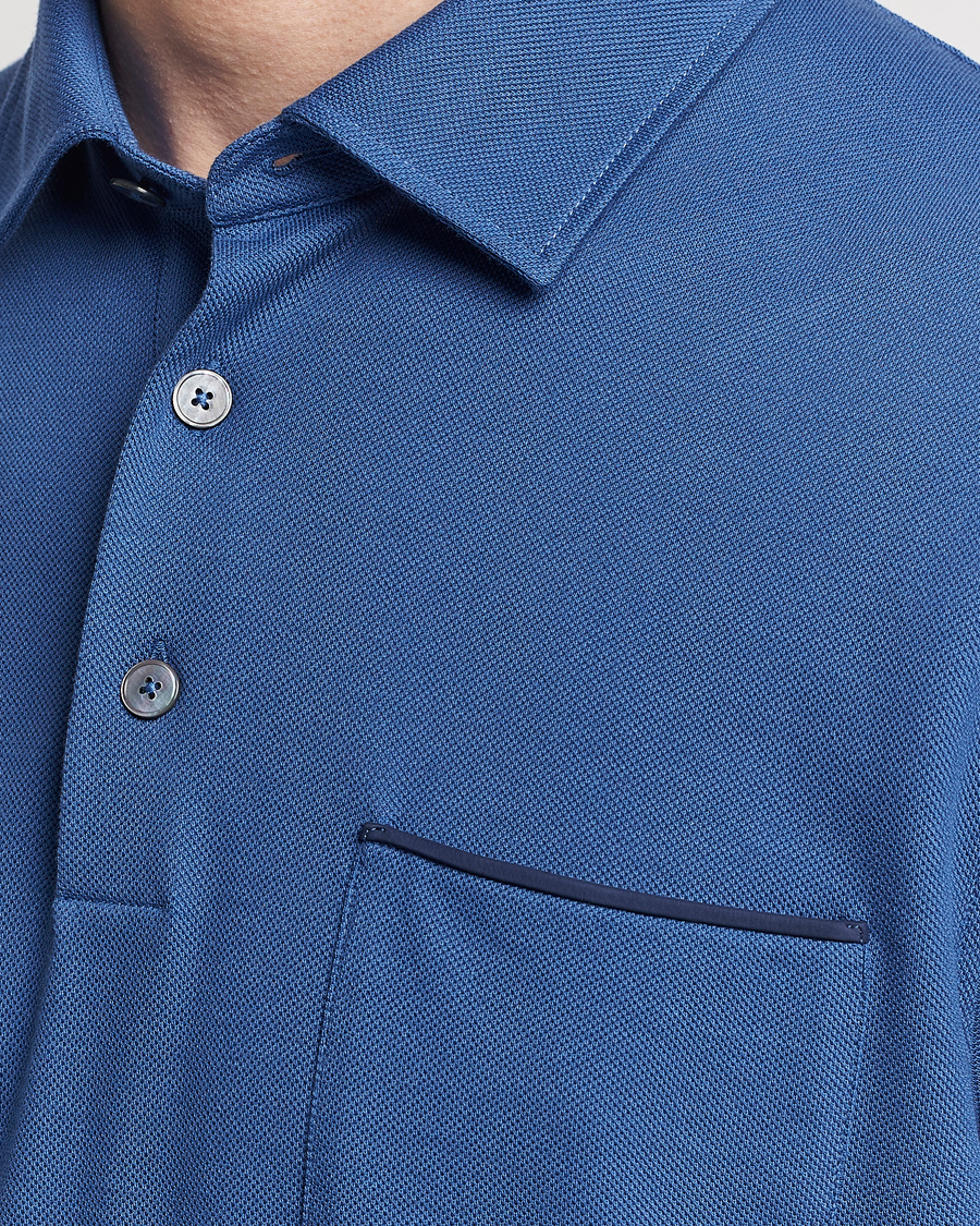 Herre | Polotrøjer | Zegna | Short Sleeve Pocket Polo Blue