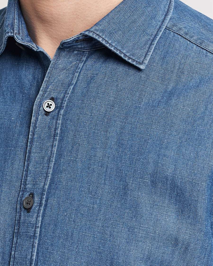 Herre | Skjorter | Zegna | Slim Fit Denim Shirt Stone Wash