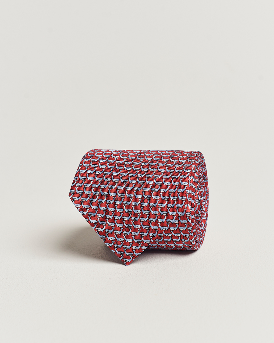 Herre |  | Zegna | Animal Print Silk Tie Red