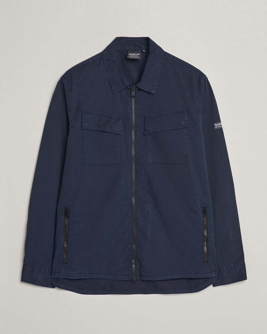 Herre | Skjorter | Barbour International | Parson Cotton Overshirt Navy
