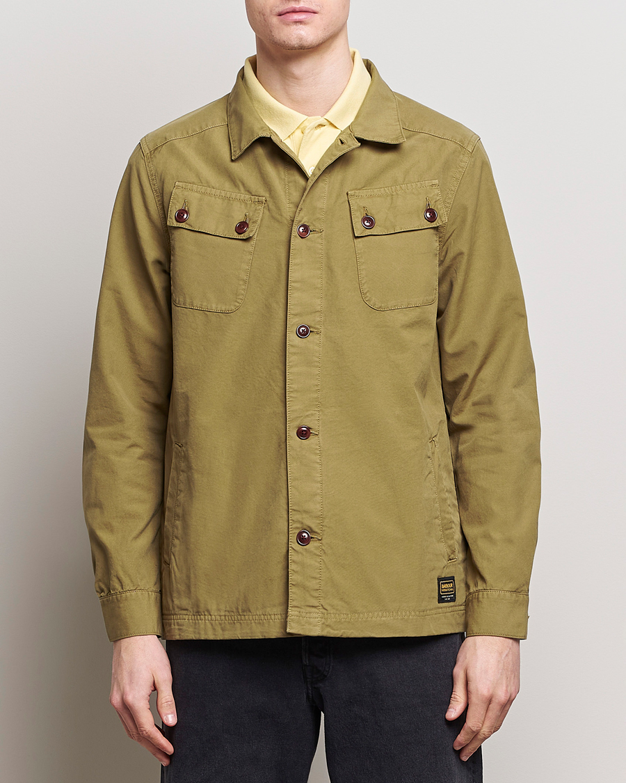 Herre | Shirt Jackets | Barbour International | Harris Cotton Overshirt Olive Branch