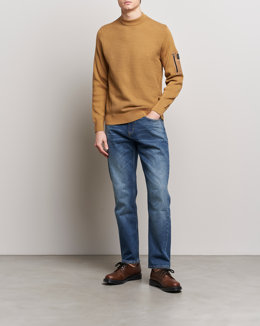 Herre | Trøjer | Barbour International | Clayton Texture Crew Desert