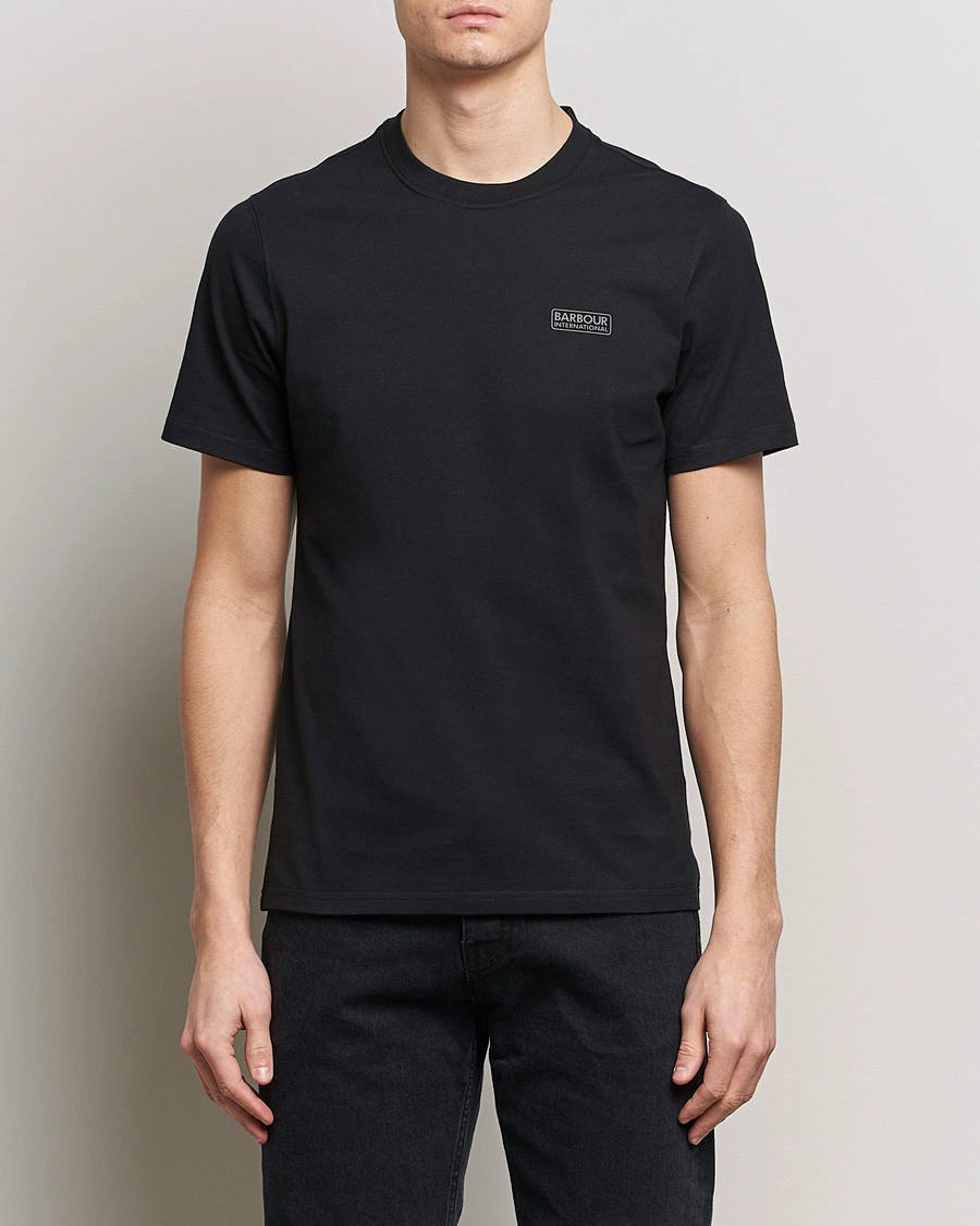 Herre | Kortærmede t-shirts | Barbour International | Small Logo T-Shirt Black/Pewter