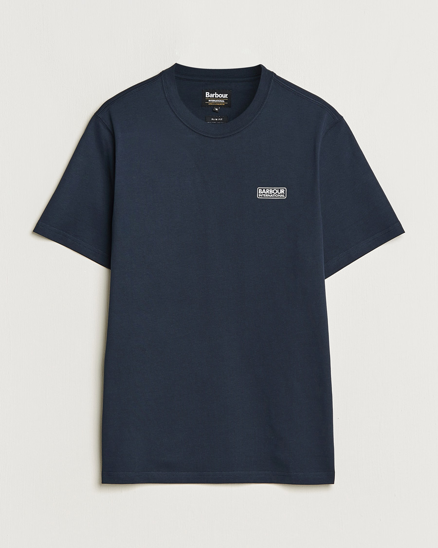 Herre |  | Barbour International | Small Logo T-Shirt International Navy