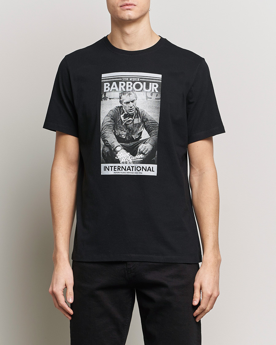 Herre | T-Shirts | Barbour International | Mount Steve McQueen T-Shirt Black