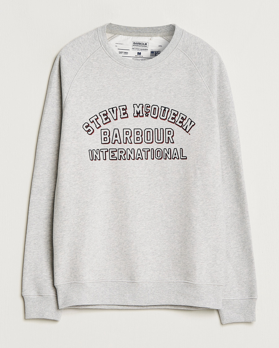 Herr |  | Barbour International | Laguna Steve McQueen Sweatshirt Grey Marl
